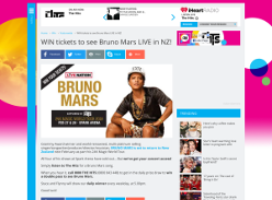 Win tickets to see Bruno Mars LIVE in NZ