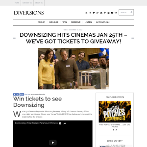 Win tickets to see Downsizing