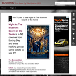 Win Tickets to see Night At The Museum Secret of the Tomb