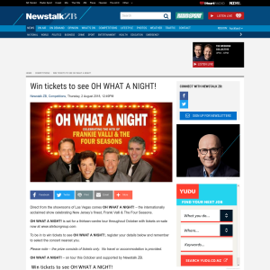Win tickets to see OH WHAT A NIGHT