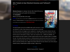 Win Tickets to See Sherlock Gnomes and Tattoos