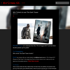 Win Tickets to see The Dark Tower
