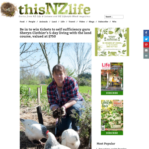 Win tickets to self sufficiency guru Sheryn Clothier's 5-day living with the land course