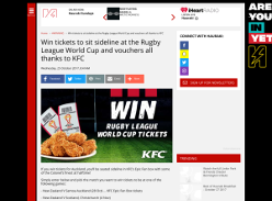 Win tickets to sit sideline at the Rugby League World Cup and vouchers all thanks to KFC