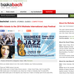 Win tickets to the 2014 Waiheke International Jazz Festival