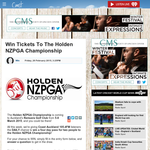 Win Tickets To The Holden NZPGA Championship