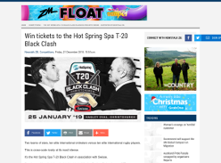 Win tickets to the Hot Spring Spa T-20 Black Clash