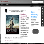 Win Tickets to the NZ Premiere of Exodus: Gods and Kings