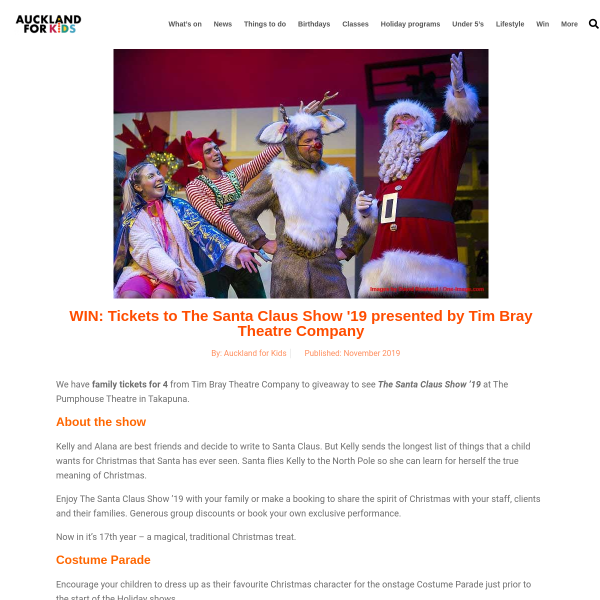 Win Tickets to The Santa Claus Show ’19 presented by Tim Bray Theatre Company