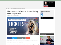 Win tickets to the Sentinel Homes Hockey World League final