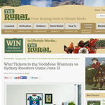 Win Tickets to the Vodafone Warriors vs Sydney Roosters Game June 13