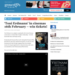 Win tickets to ?Toni Erdmann?
