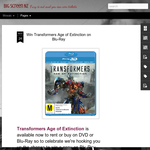 Win Transformers Age of Extinction on Blu-Ray
