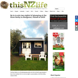 Win two nights’of glamping at the River Bothy in Mangonui