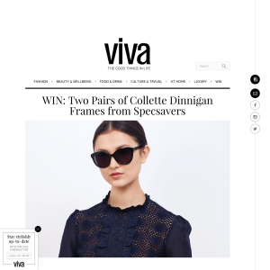 Win Two Pairs of Collette Dinnigan Frames from Specsavers