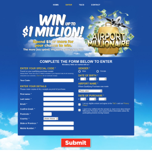 Win up to $1,000,000 - Airport Millionaire