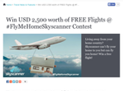 Win USD 2,500 worth of Free Flights 