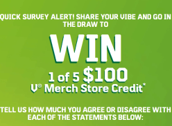 Win 1 of 5 $100 V Merch Store Credit - V Energy NZ
