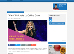 Win VIP tickets to Celine Dion