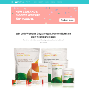 Win with Woman's Day: a vegan Arbonne Nutrition daily health prize pack