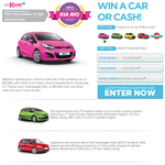 Win your choice of 1 of 5 cars