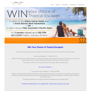 Win Your Choice of Tropical Escapes