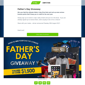 Win your Dad the ultimate Father?s Day Prize Pack