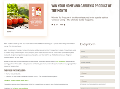 Win your Home and Garden’s Product of the month