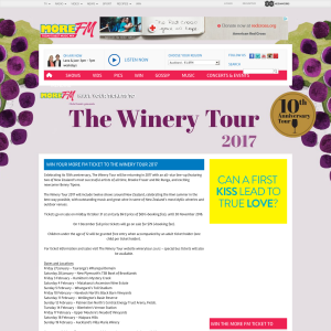 Win your More FM ticket to the Winery Tour