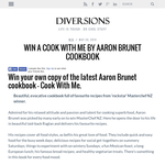 Win your own copy of the latest Aaron Brunet cookbook Cook With Me