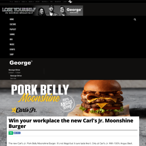 Win your workplace the new Carl's Jr. Moonshine Burger