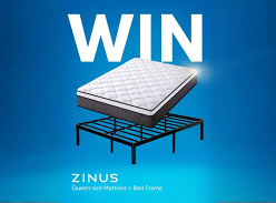 Win a Zinus Bed Frame Queen & Pocket Spring Mattress