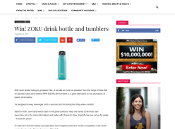 Win ZOKU drink bottle and tumblers